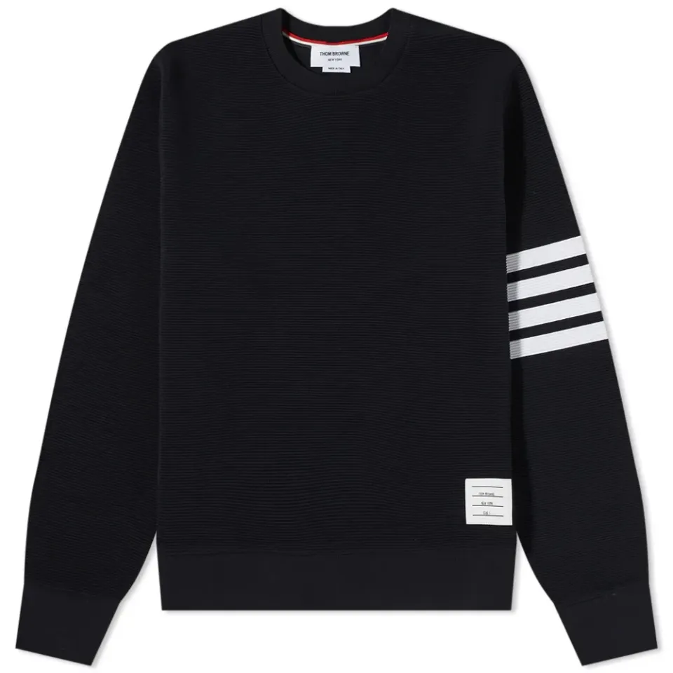 Ottoman Rib 4 Bar Crew Sweat