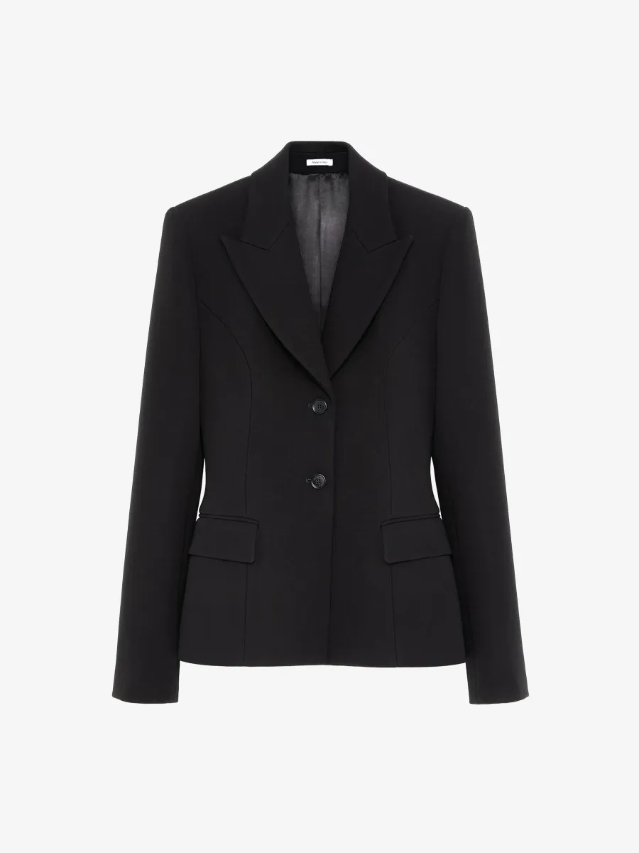 Bonded crepe Single-breasted Jacket