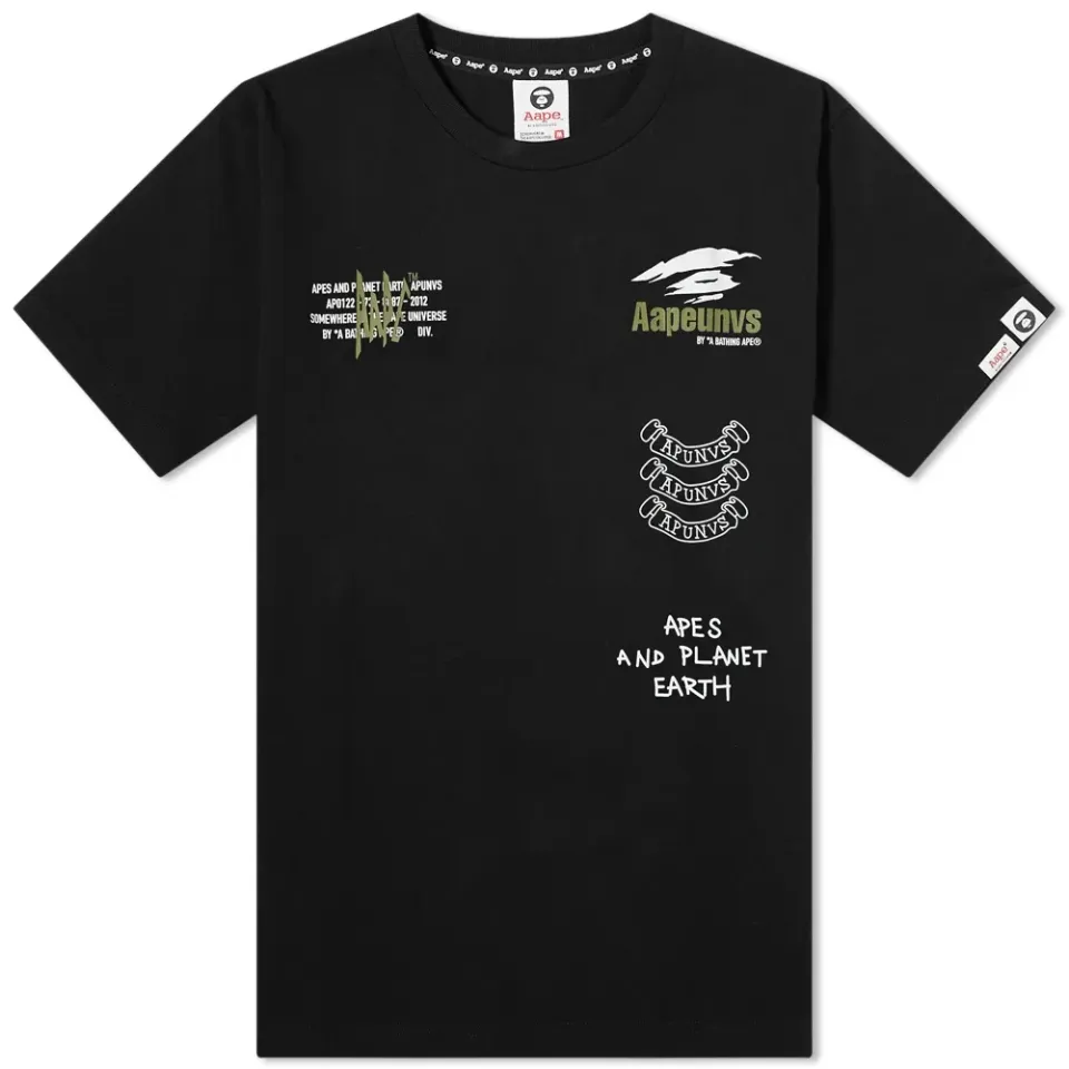 AAPE Mixed Camo Moon Face Tee