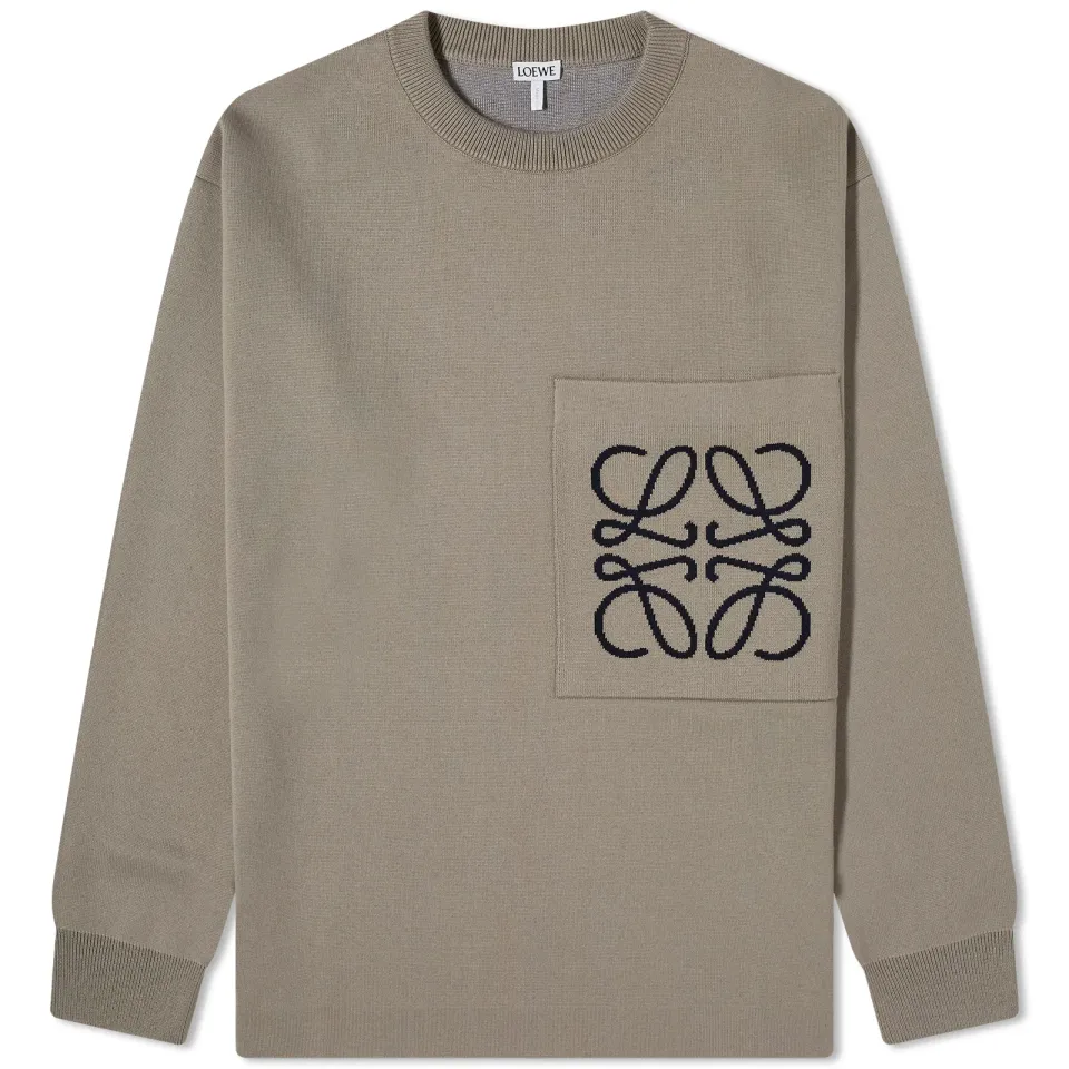 Anagram Pocket Crew Neck Jumper