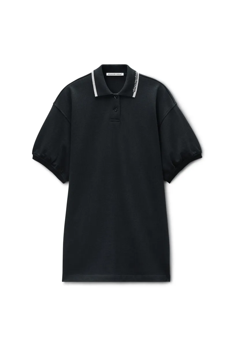 Relaxed Polo Cotton Minidress