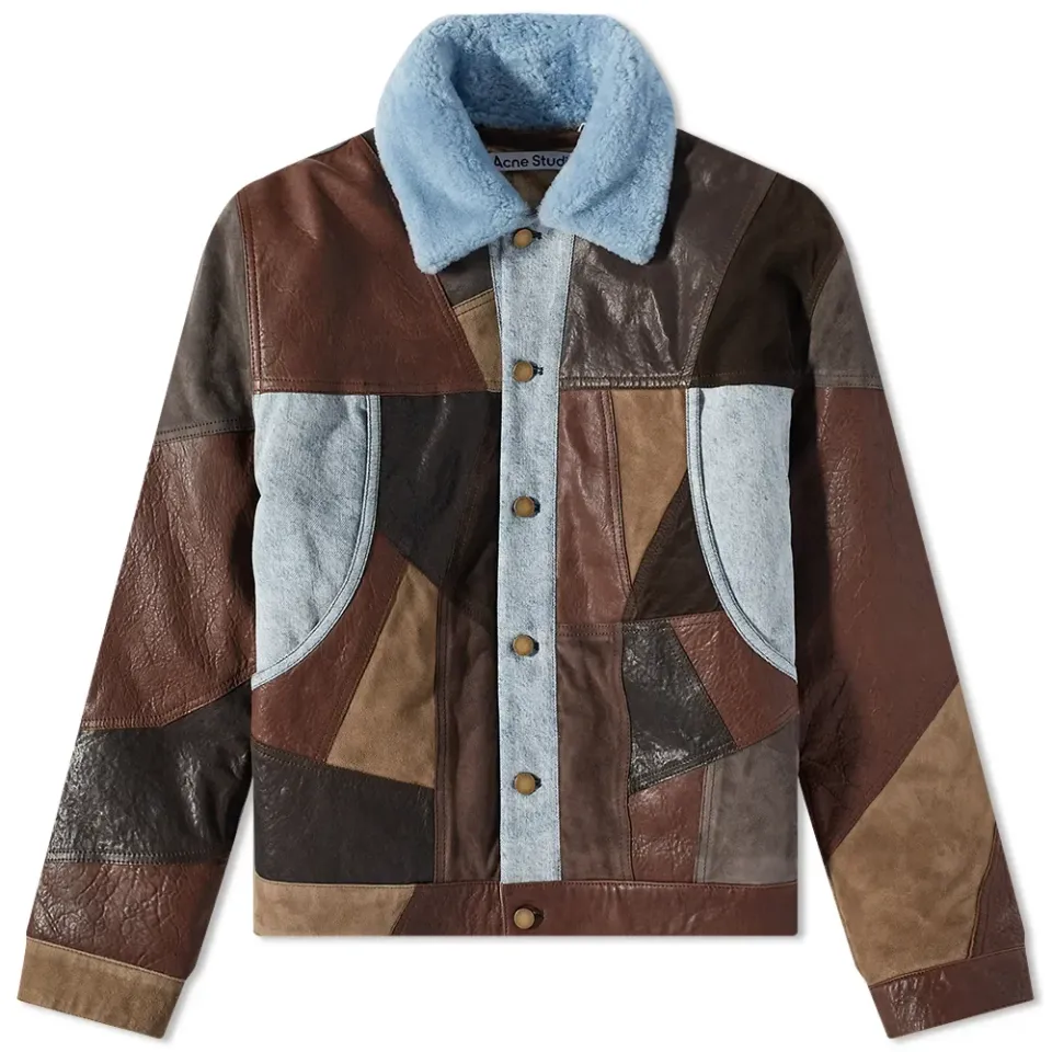 Lobin Patchwork Leather Jacket