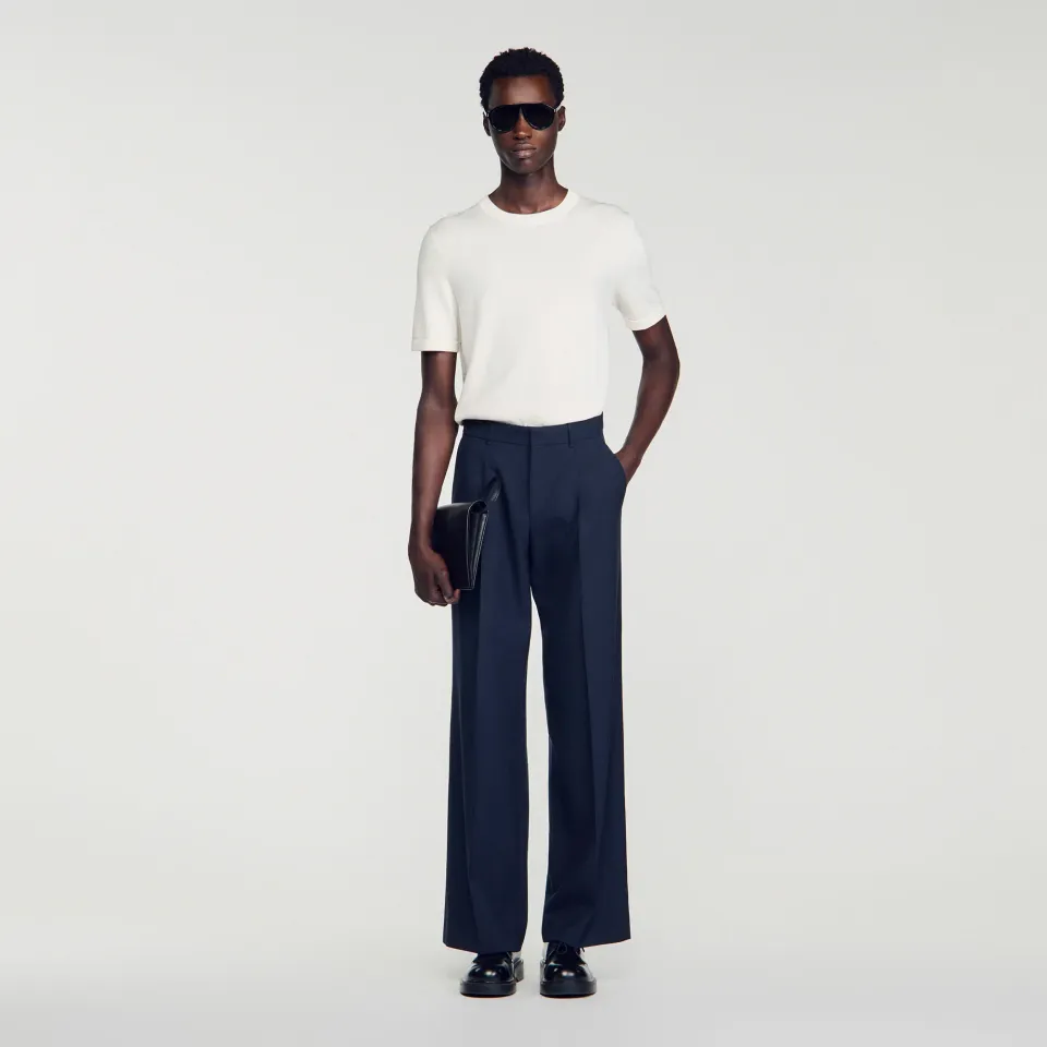 Wool suit trousers