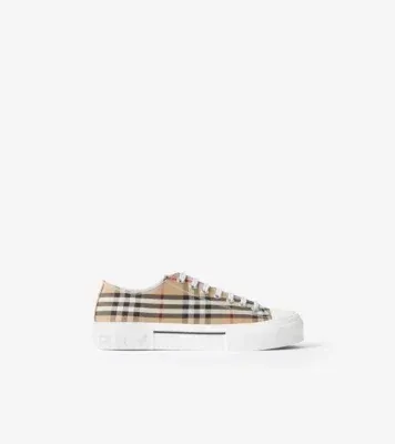 Check Sneakers in Archive beige