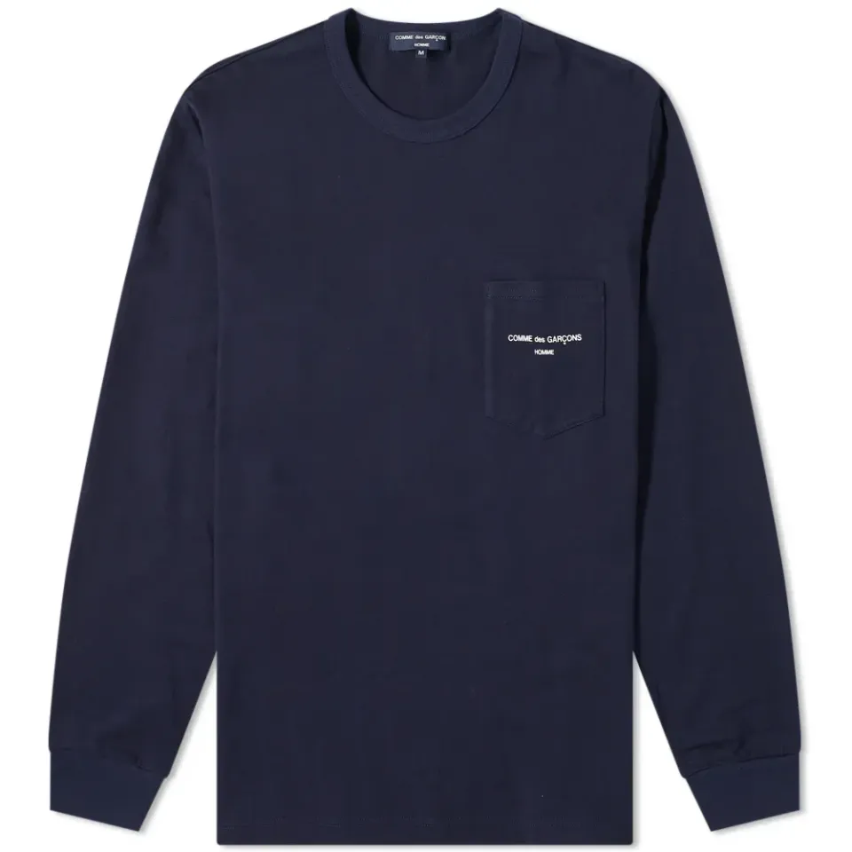 Comme des Garcons Homme Long Sleeve Logo Pocket Tee