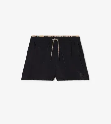 Stretch Nylon Shorts in Black