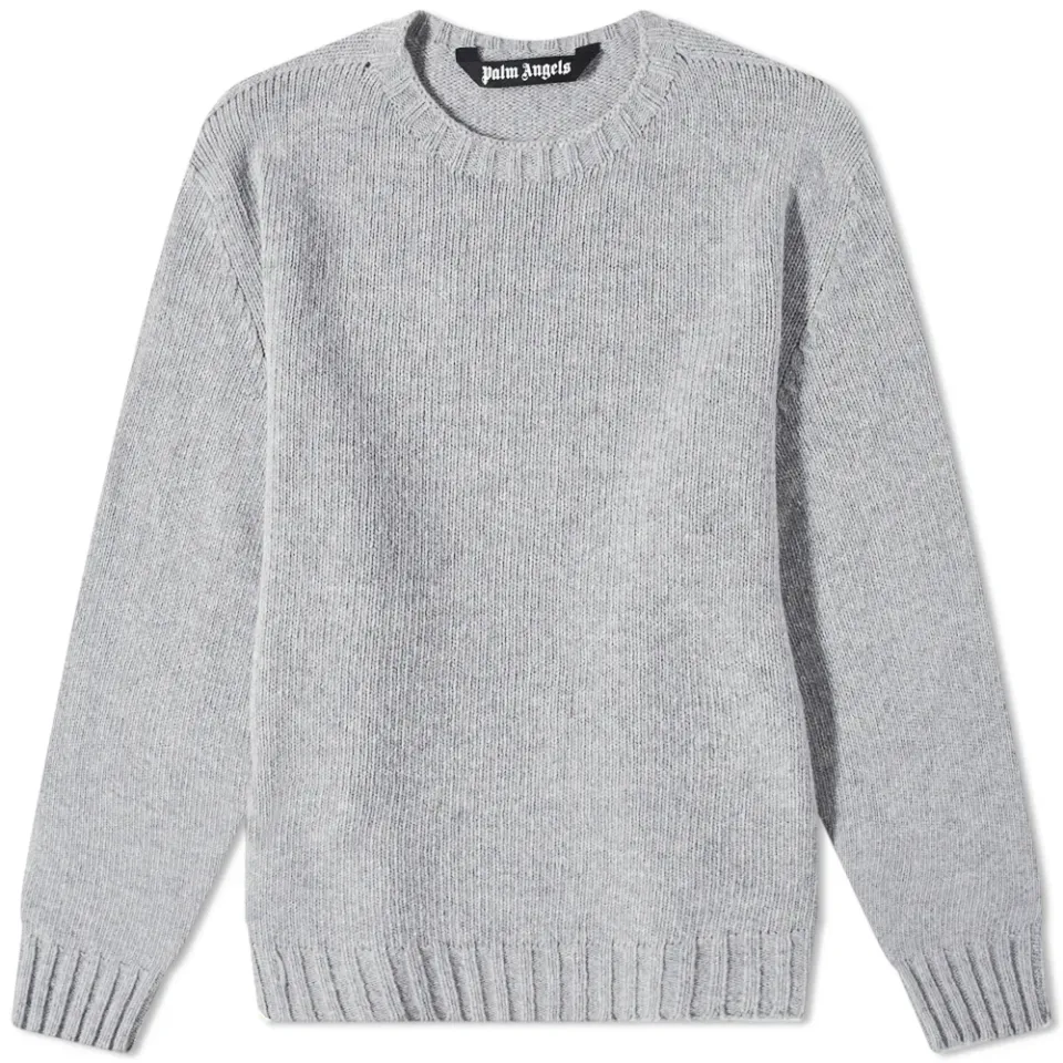 Curved Logo Crew Knit