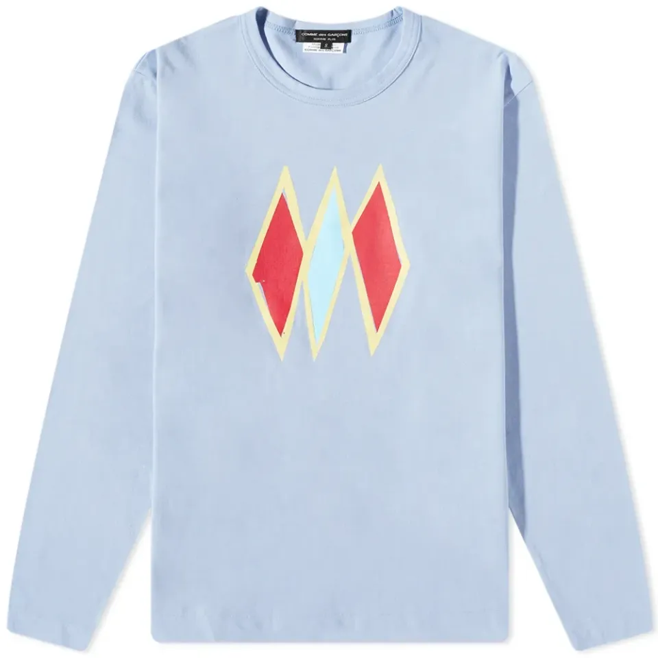Long Sleeve Triangle Print T-Shirt