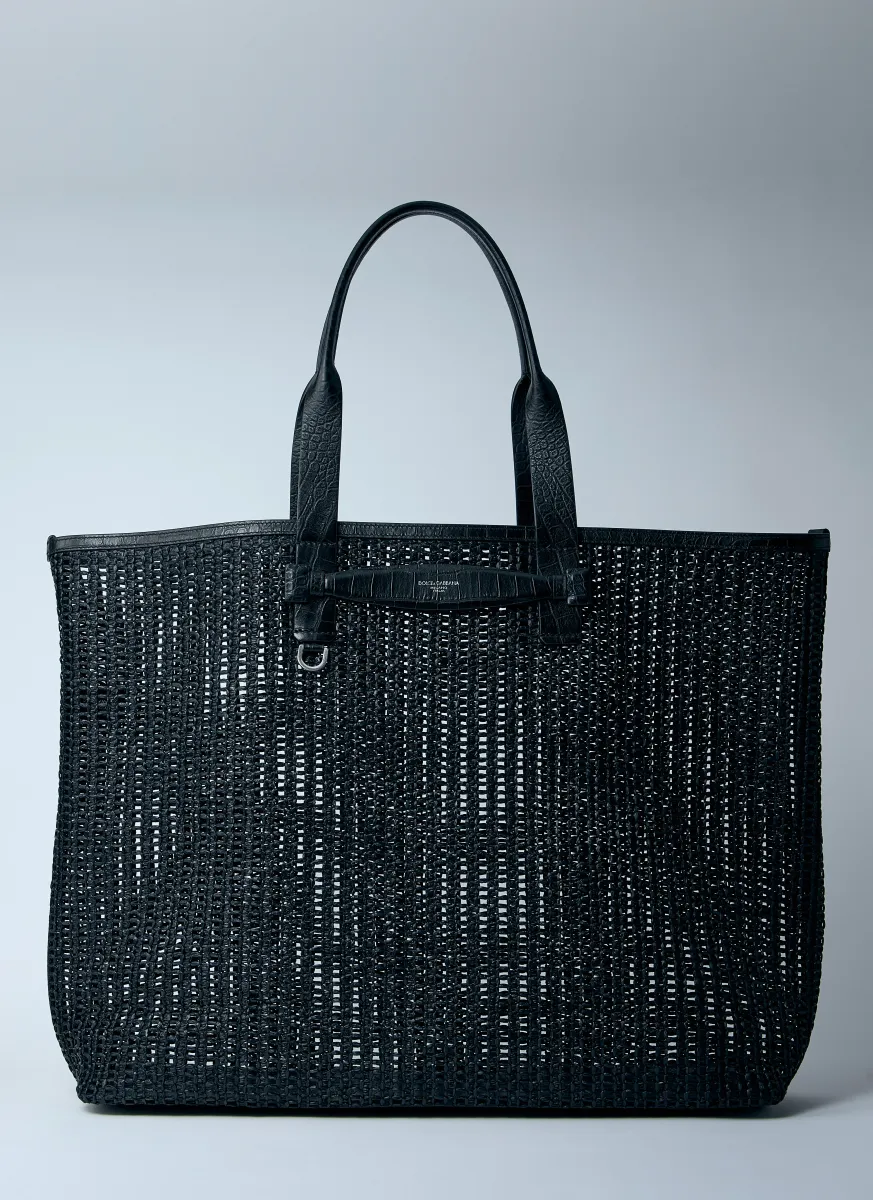 Woven Mesh Tote Bag