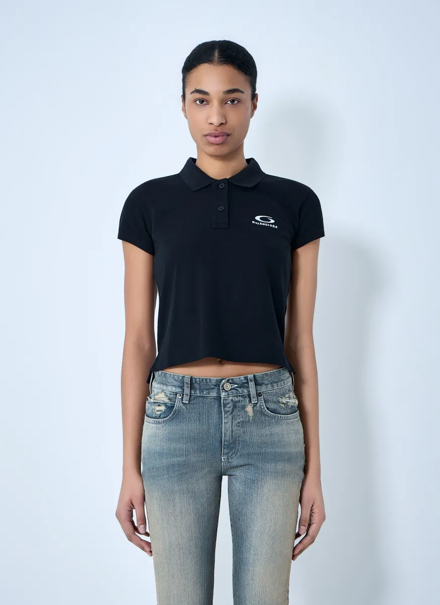 Cropped Polo Shirt