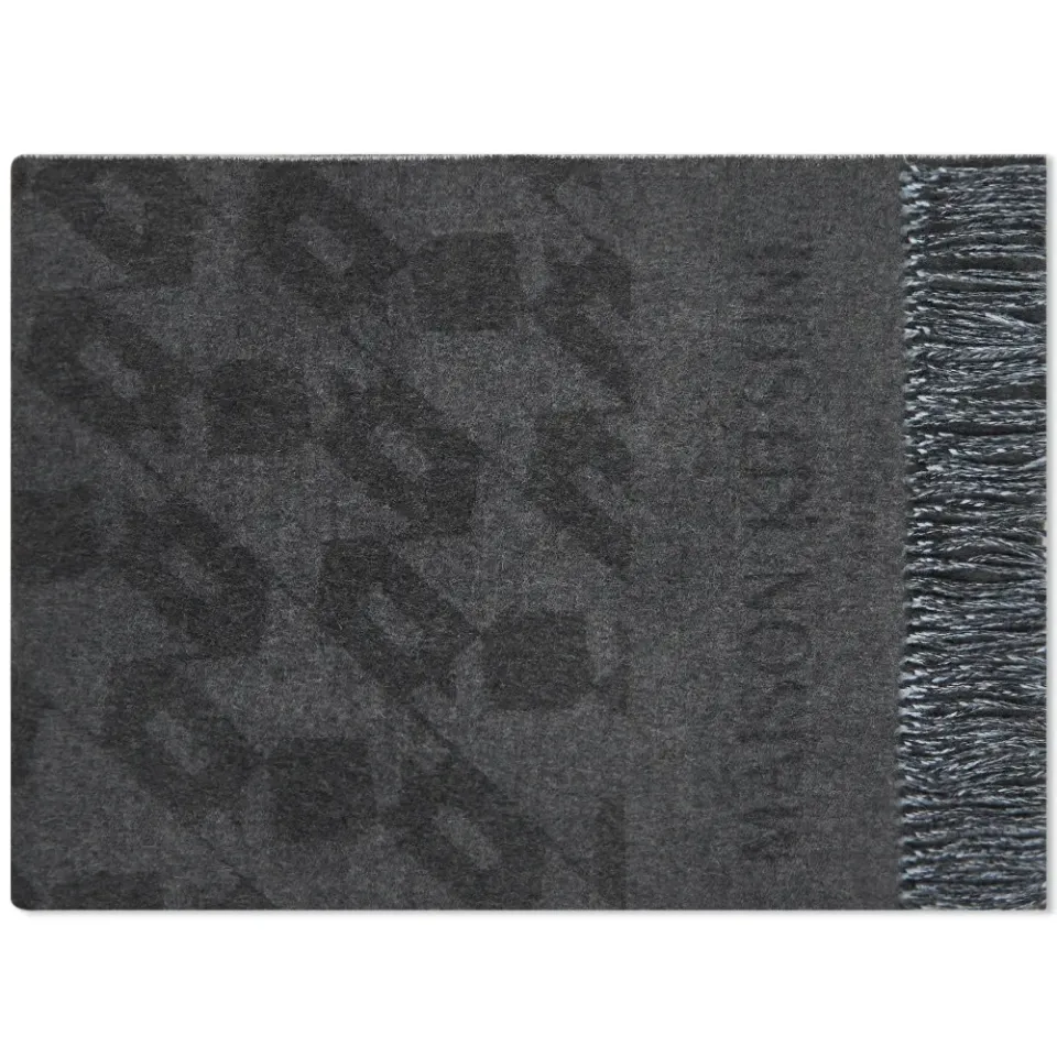 Maison Kitsuné Tonal Monogram Wool Scarf