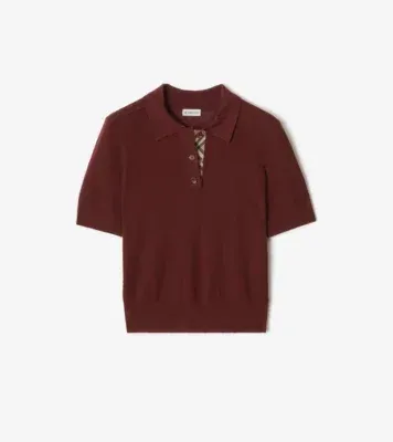 Wool Polo Shirt in Box red