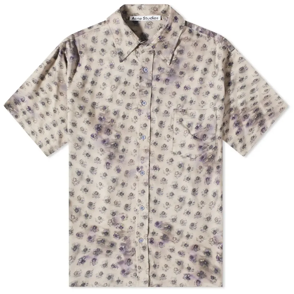 Sambler Washed Roses Short Sleeve Shirt