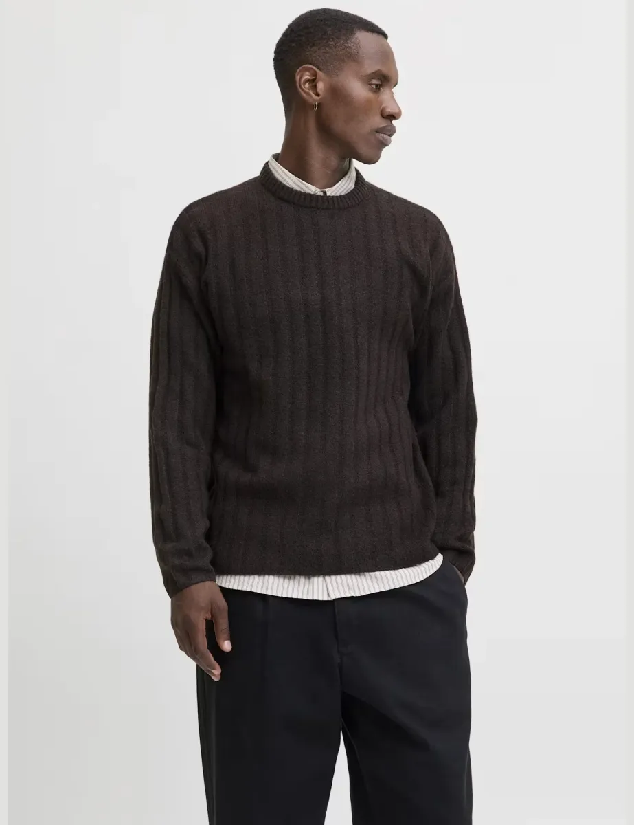 Ribbed Jumper Brown