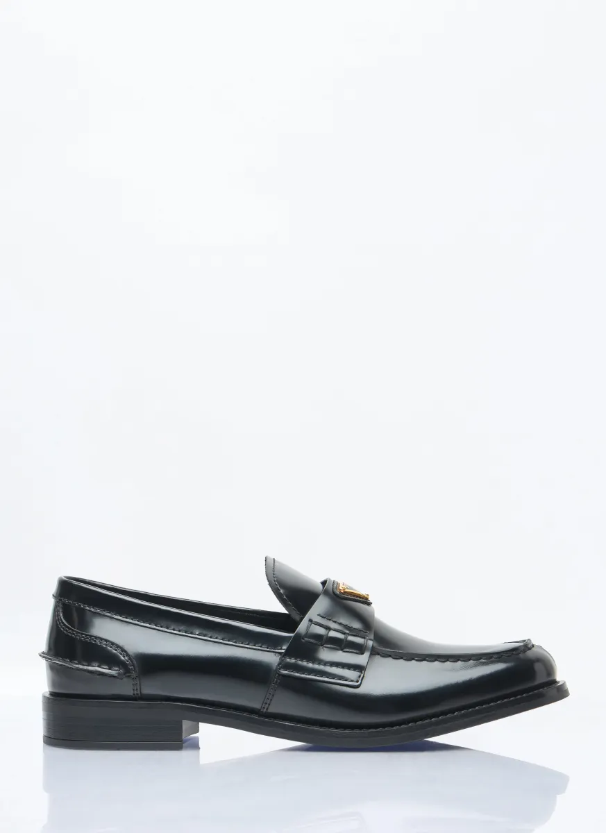 Brushed Leather Loafers