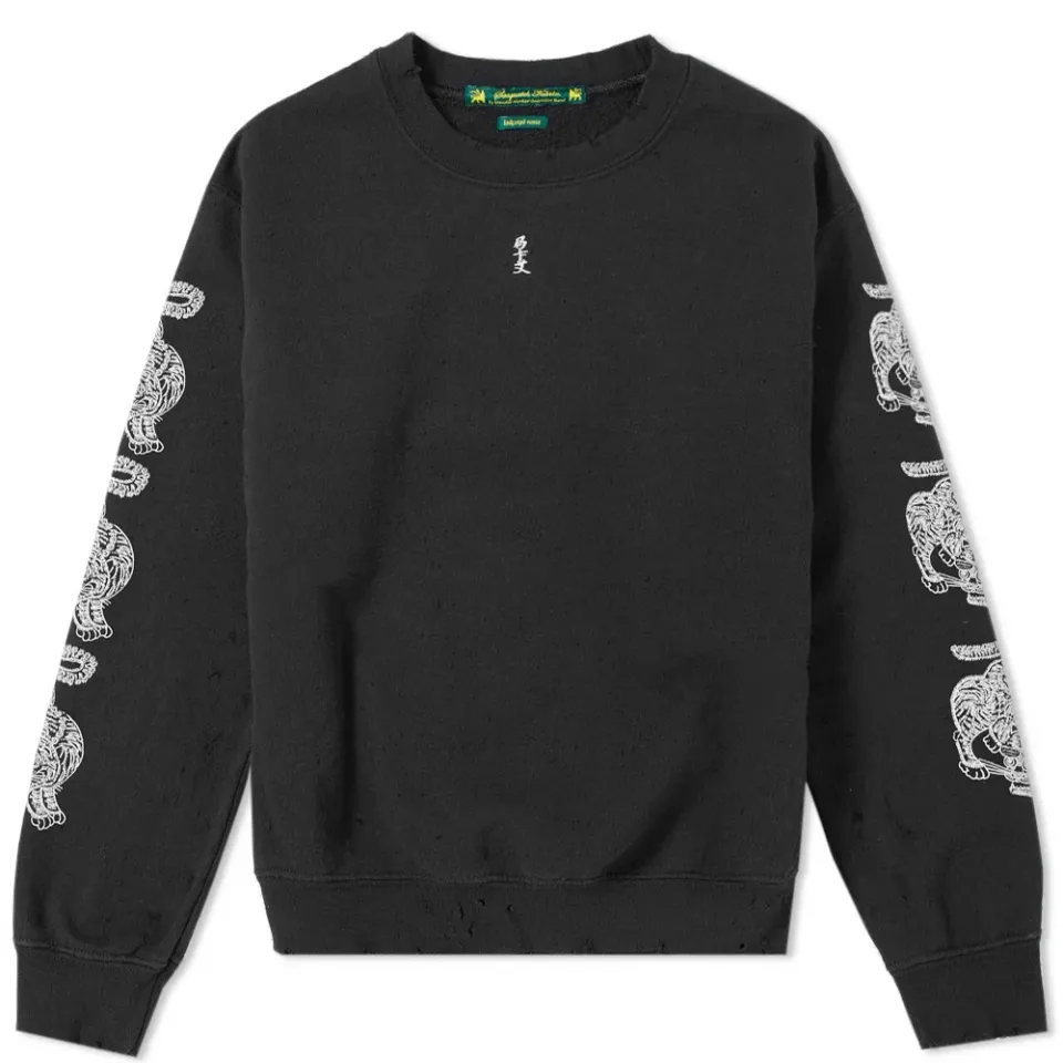Sasquatchfabrix Oriental Sleeve Crew Sweat