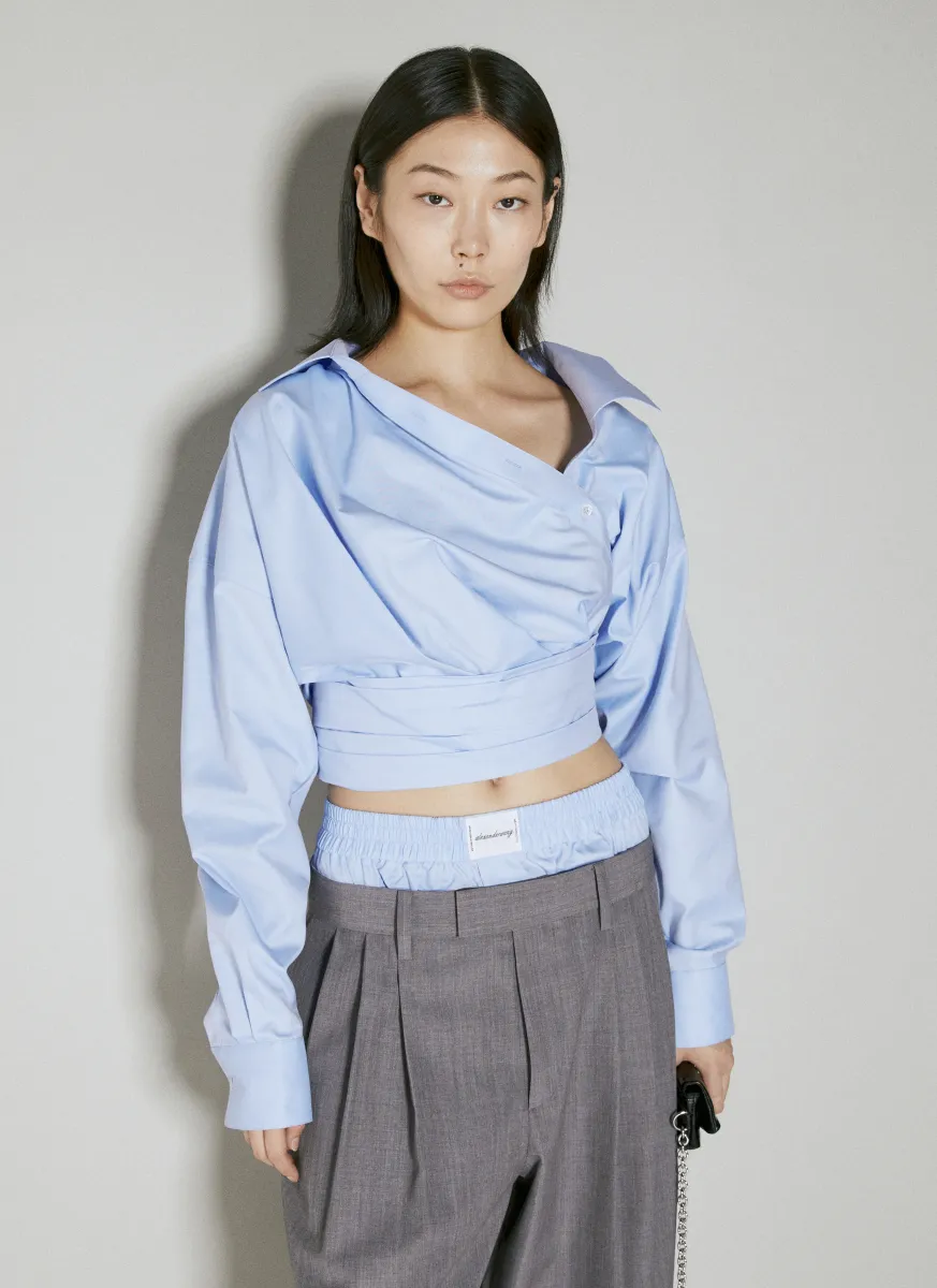 Cropped Wrapped Shirt