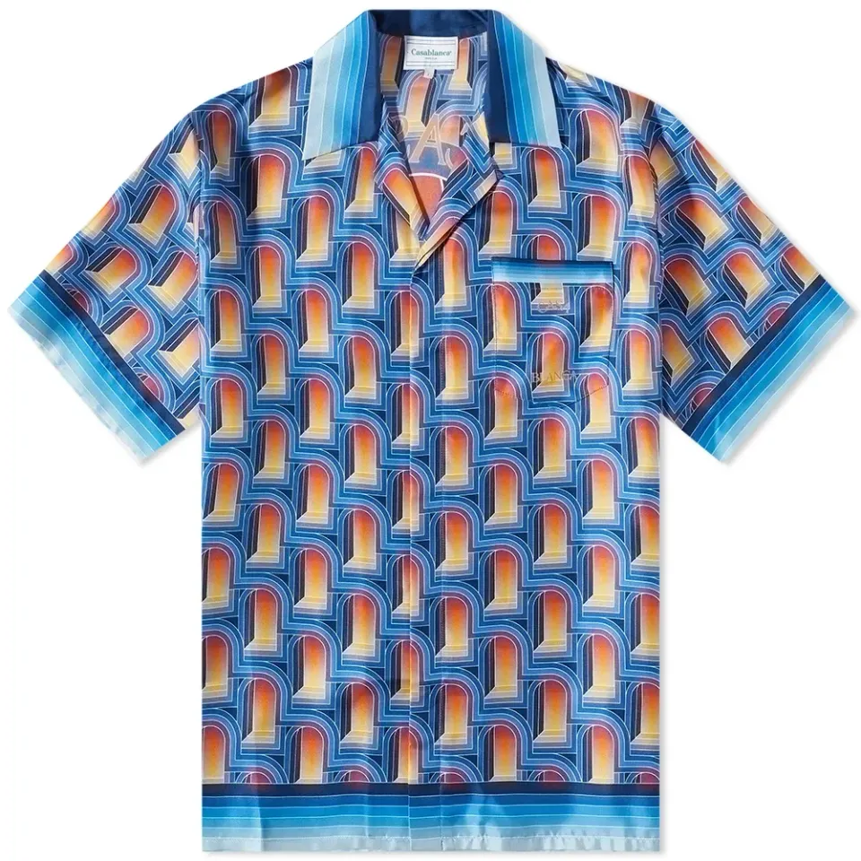 L'Arche De Nuit Short Sleeve Silk Shirt