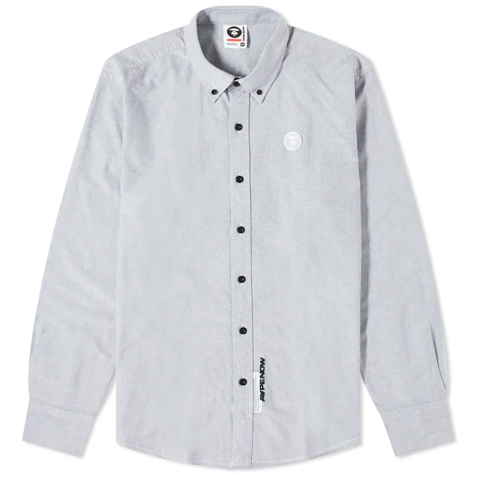AAPE Now Camo Silicon Badge Oxford Shirt