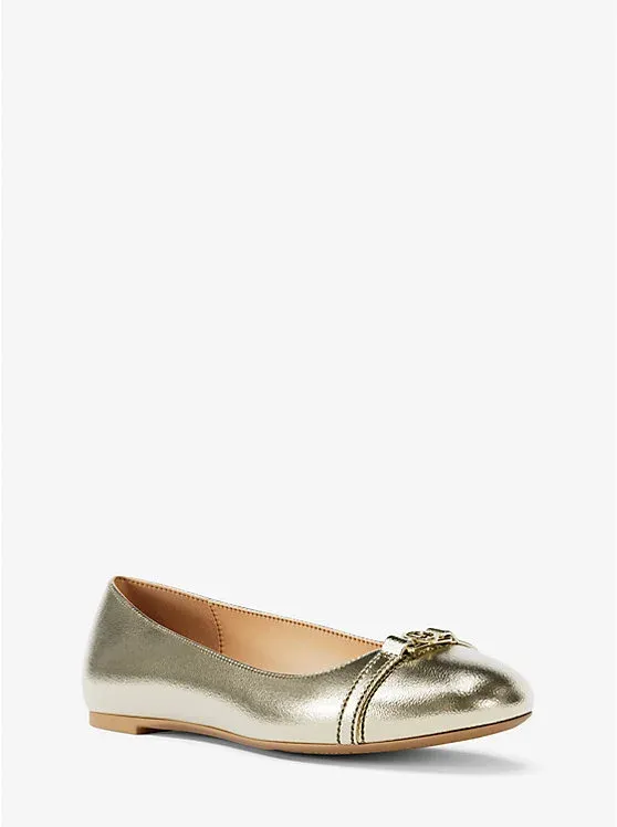 Mandy Metallic Leather Moccasin