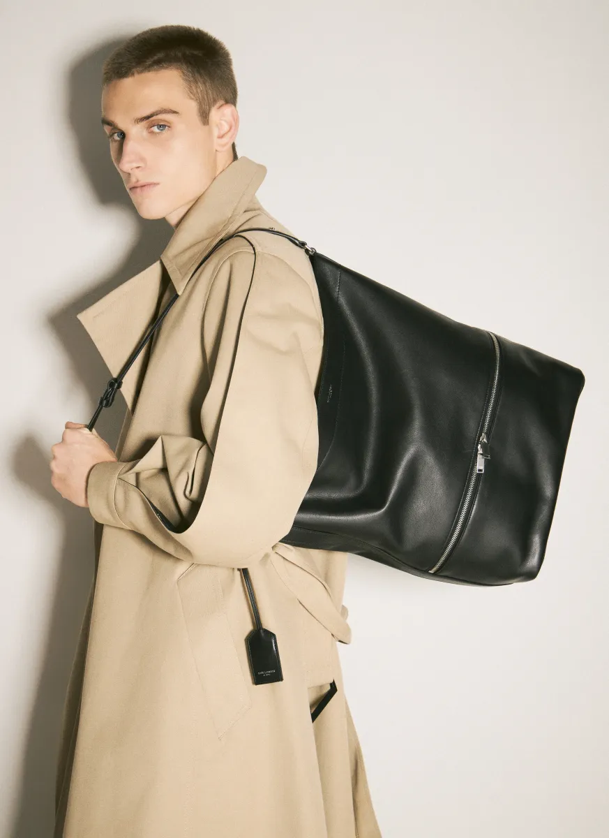 Leather Hobo Tote Bag