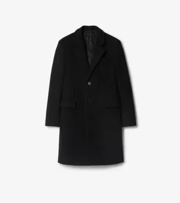 Wool Tailored Coat in Black