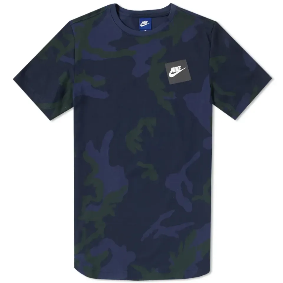 AOP Curved Hem Tee