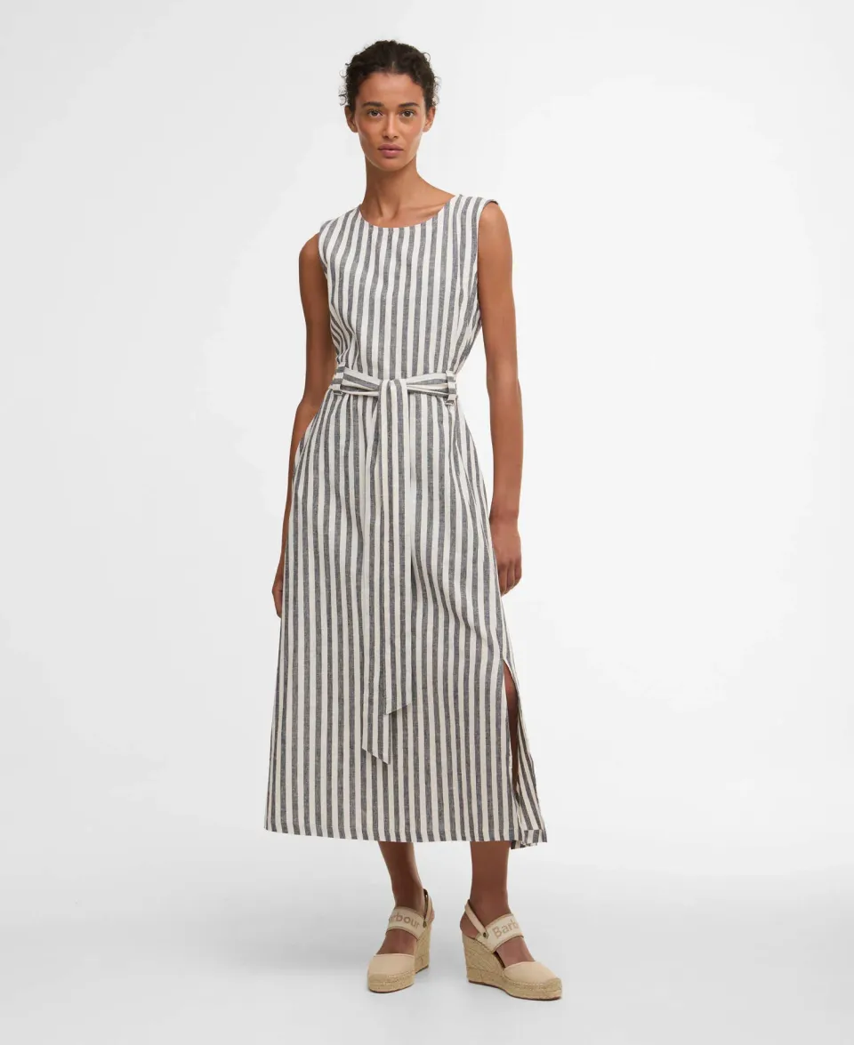 Inez Striped Midi Dress