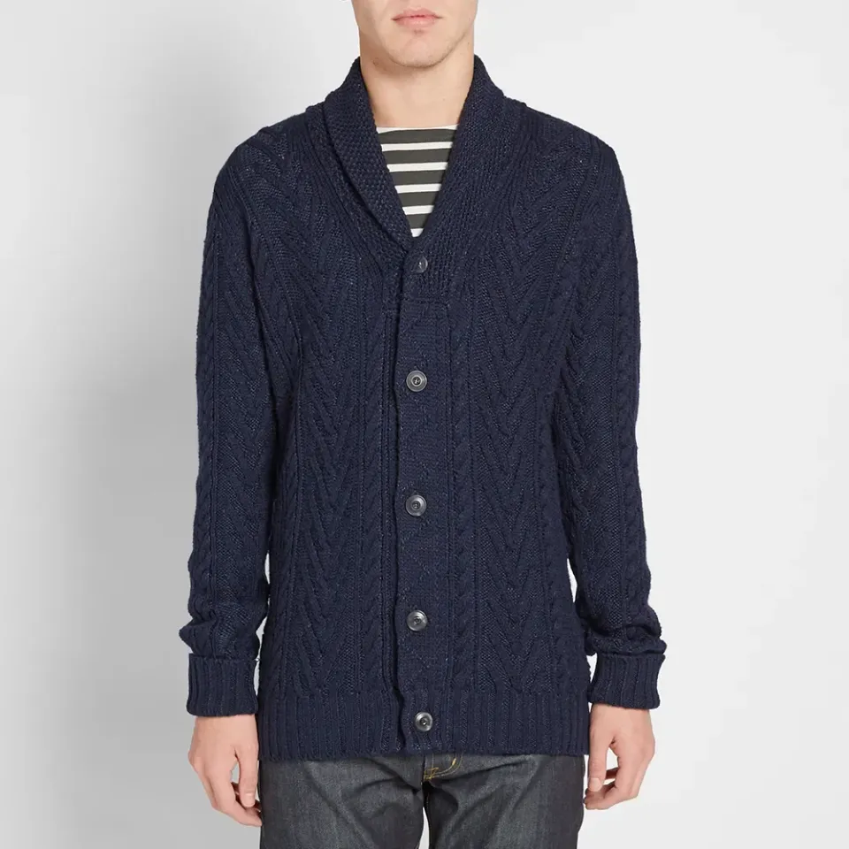 Linen Cable Knit Cardigan