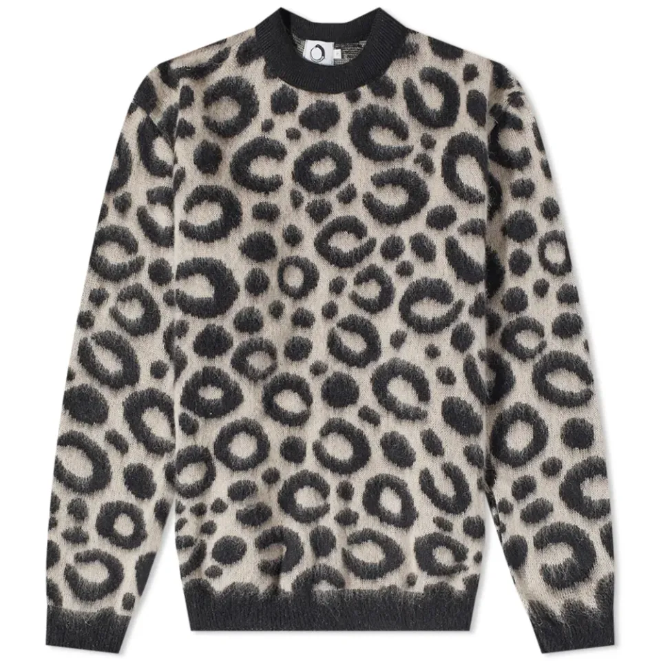 Leopard Mohair Crew Knit