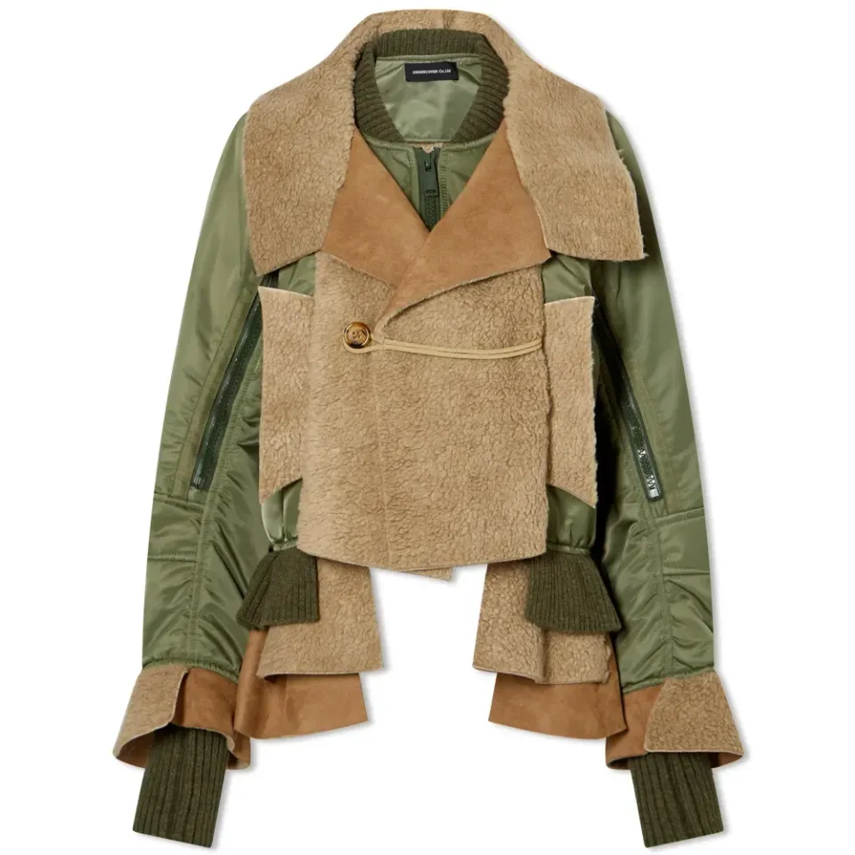 Multi Fabric Bomber Jacket