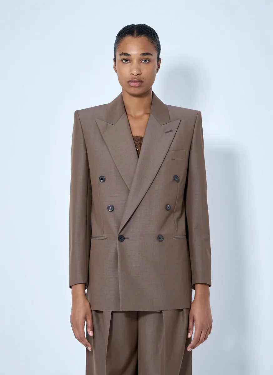 Double-Breasted Wool Blazer