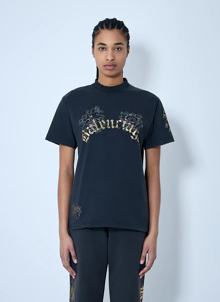 Tacky Tattoo Logo Motif T-Shirt