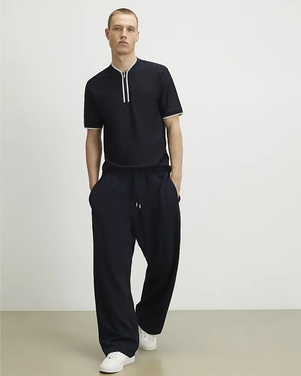 Slim Fit Textured Polo Shirt