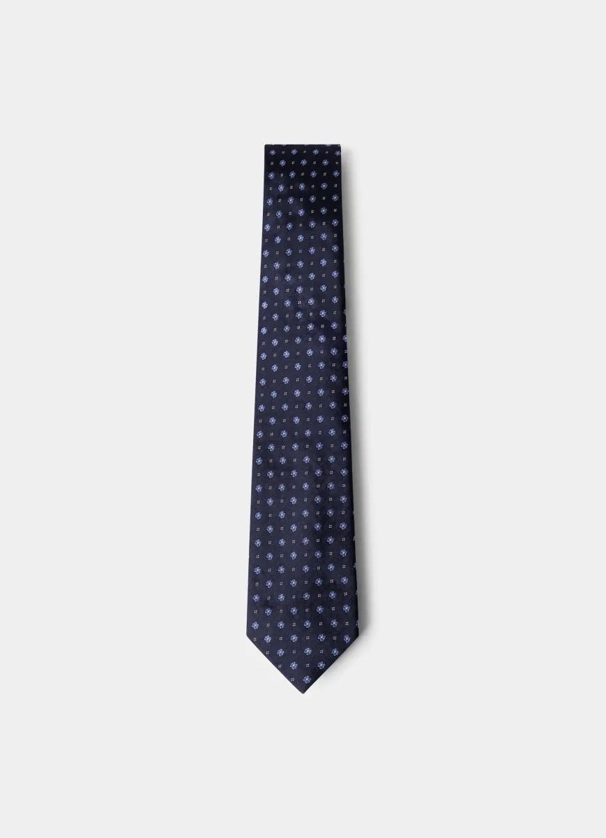 Silk Tonal Flower Tie