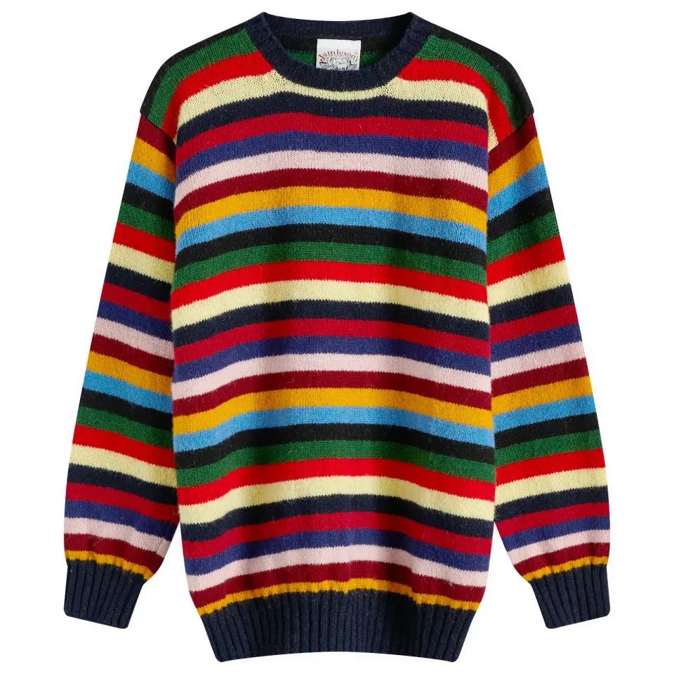 Jamieson's of Shetland Stripe Crew Knit