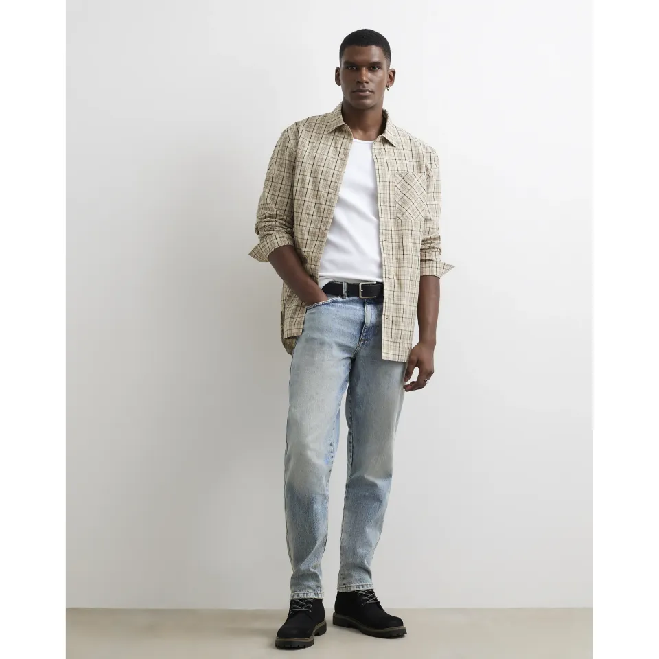 Washed Tapered Jeans