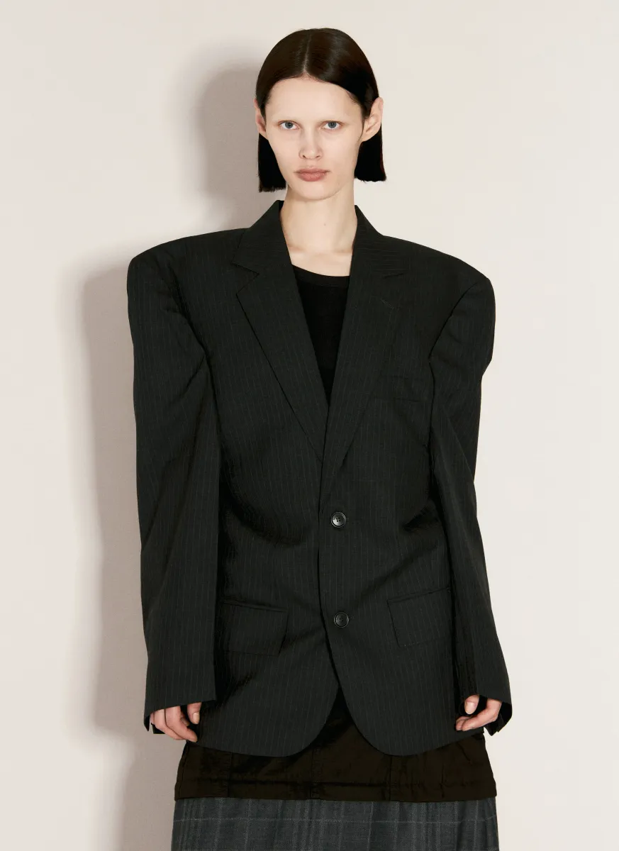 Cut-Away Boxy Blazer