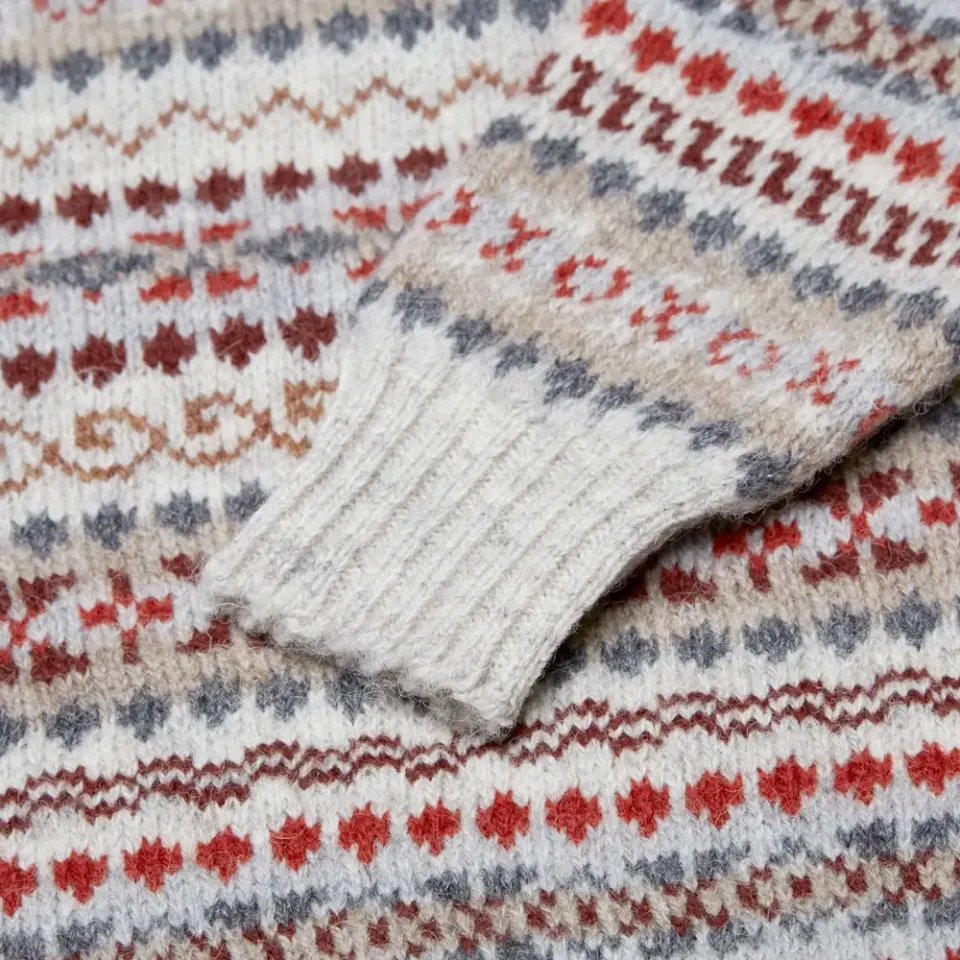 Jamieson's of Shetland Jacquard Fair Isle Crew Neck Knit
