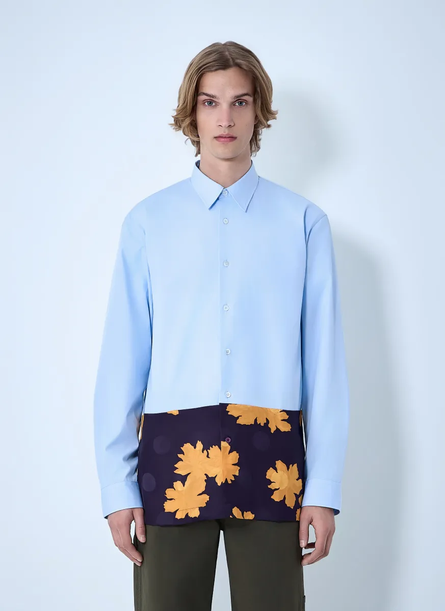 Contrast Cotton Shirt