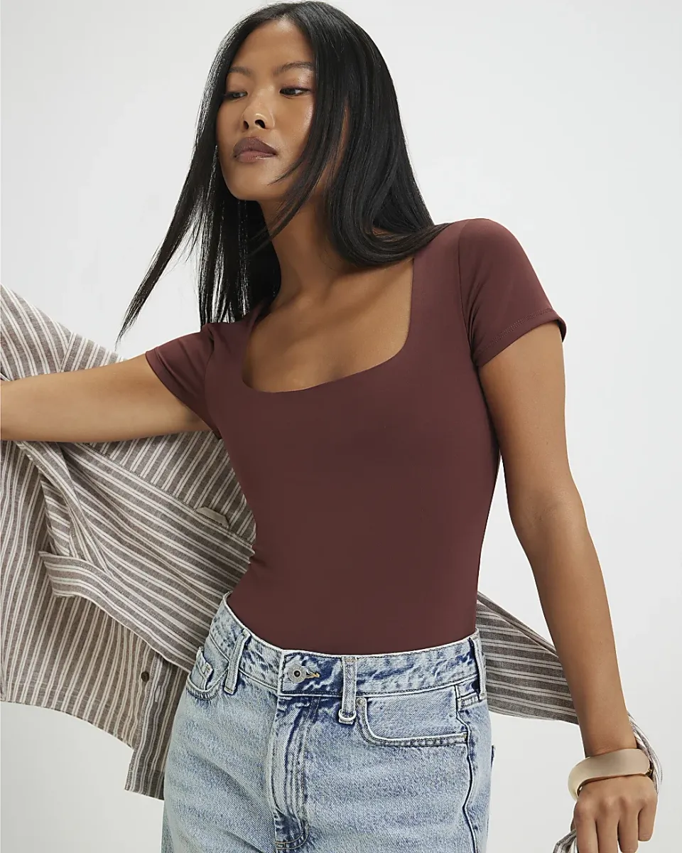 Petite Scoop Neck Bodysuit