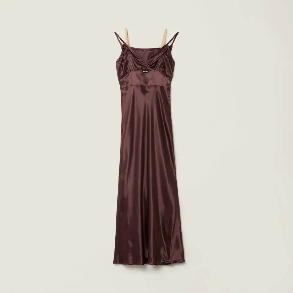 Long satin dress