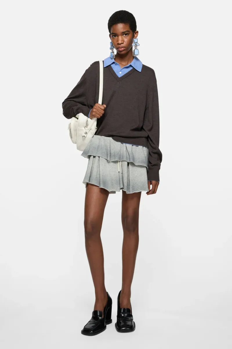 Fleece mini skirt
