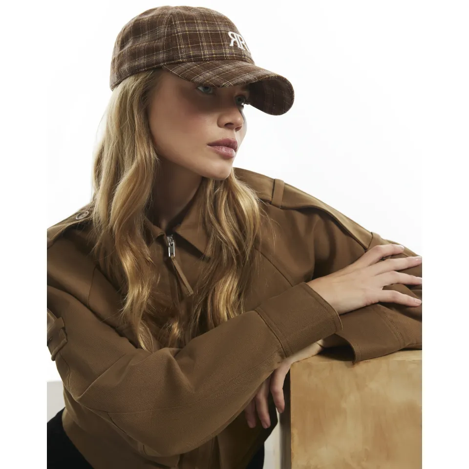 Brown Check Cap
