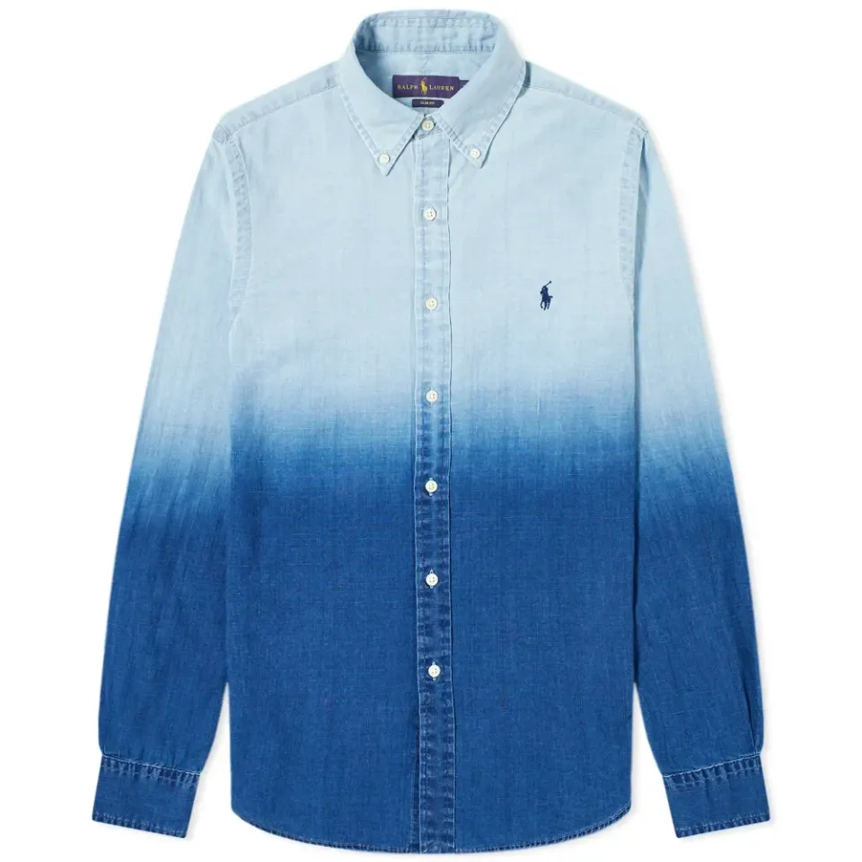 Dip Dye Poplin Button Down Shirt