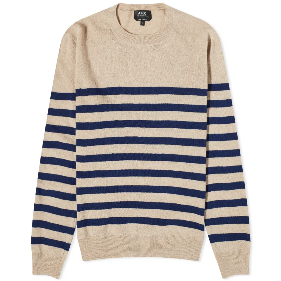 A.P.C. Ismael Stripe Crew Knit