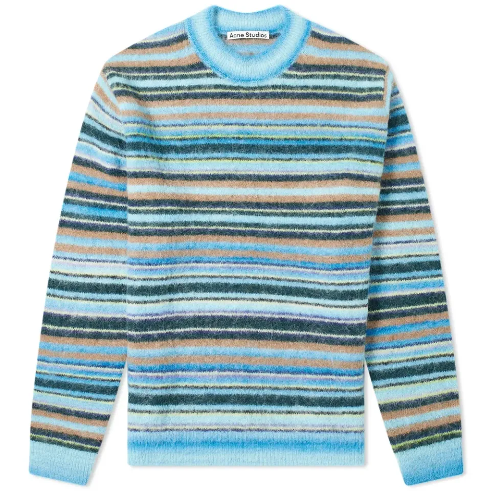 Nosti Seasonal Stripe Mohair Crew Knit