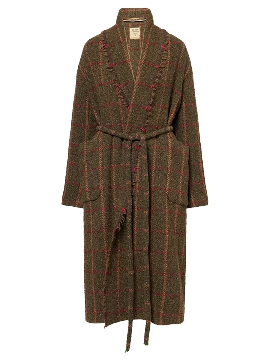 Women's Chidi Relaxed-Fit Knitted Coat Green/red