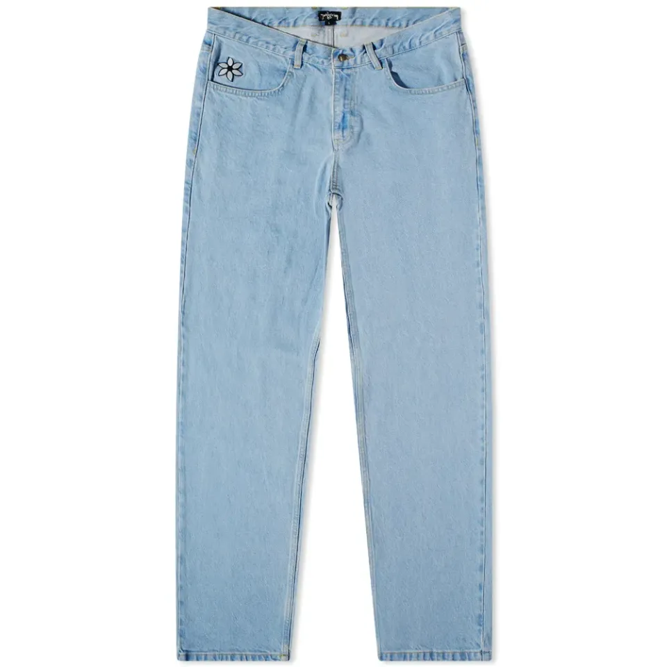 Blue Flowers Denim Jeans