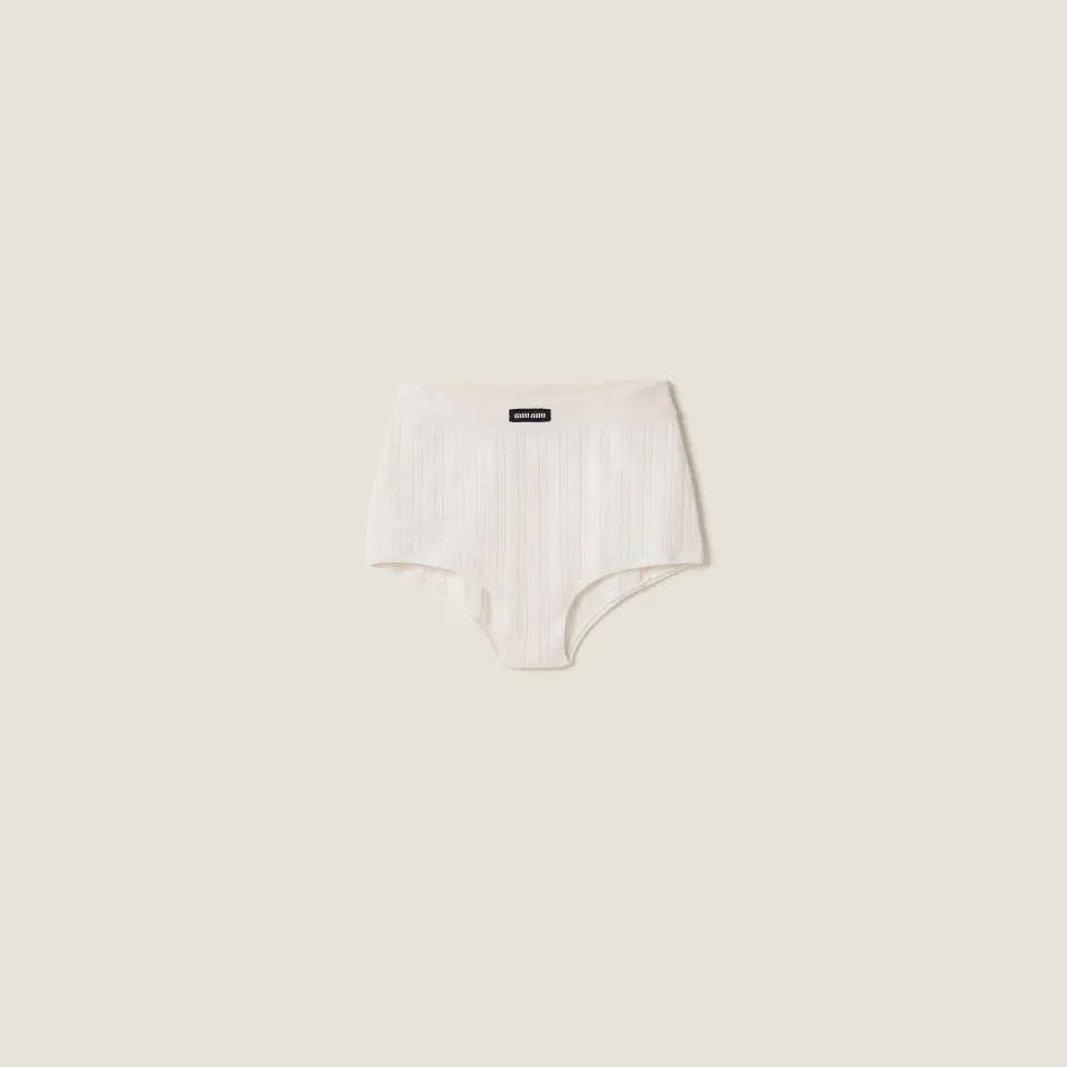 Cashmere and silk shorts